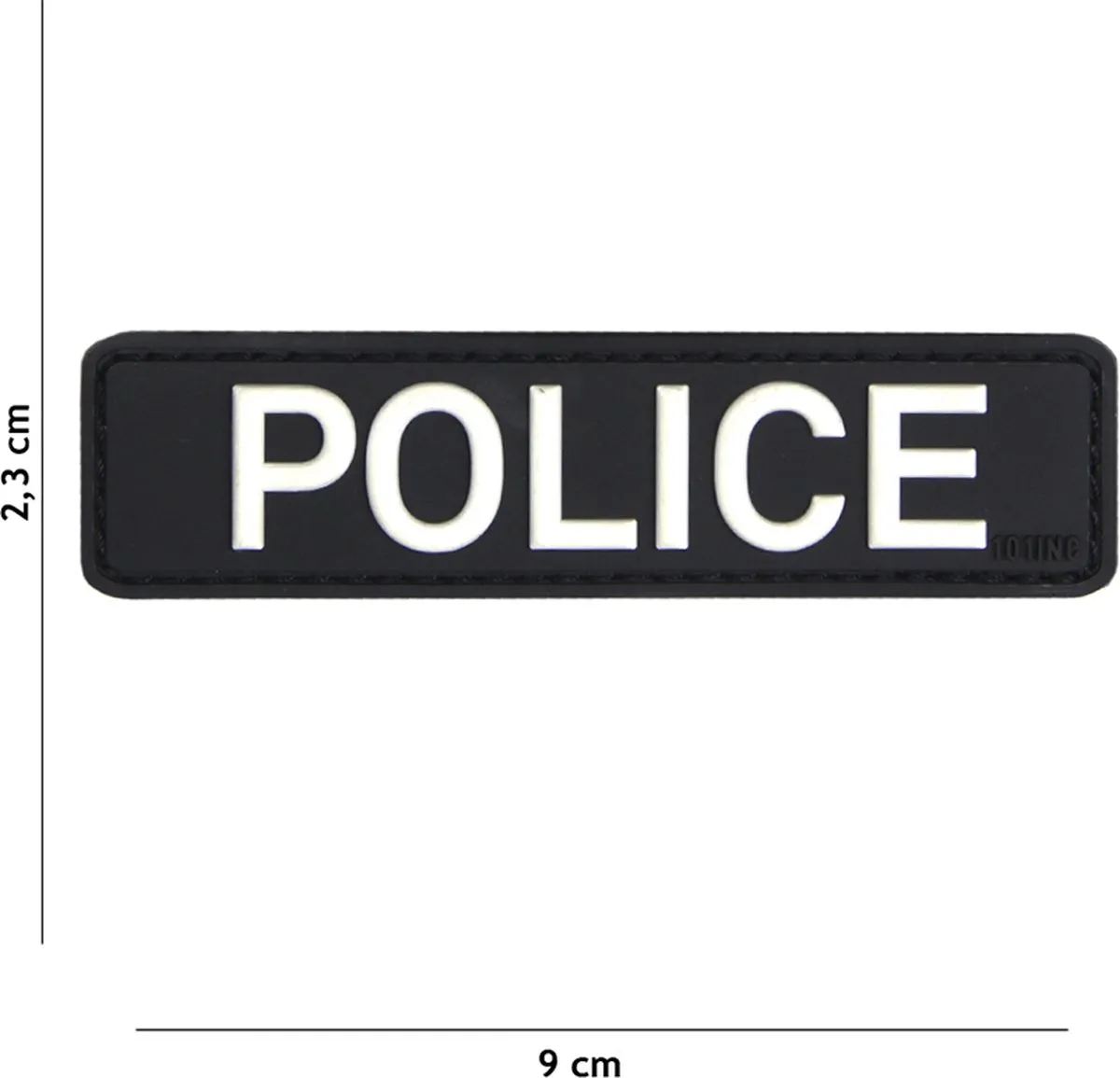101 Inc Embleem 3D PVC Police Zwart