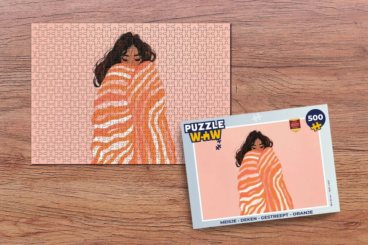 PuzzleWow Meisje Deken Legpuzzel 500 Stuks - Oranje
