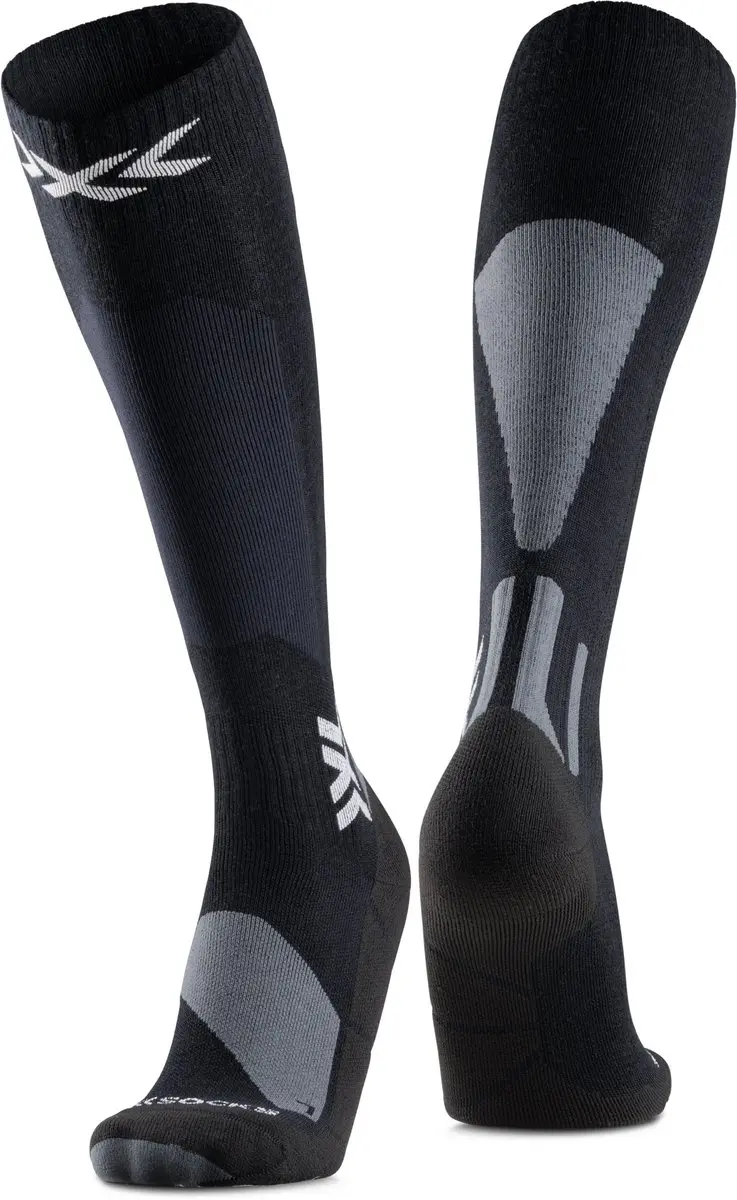 X-Socks Ski Discover Merino OTC Skisokken - Zwart/Grijs - afbeelding 4 van 4