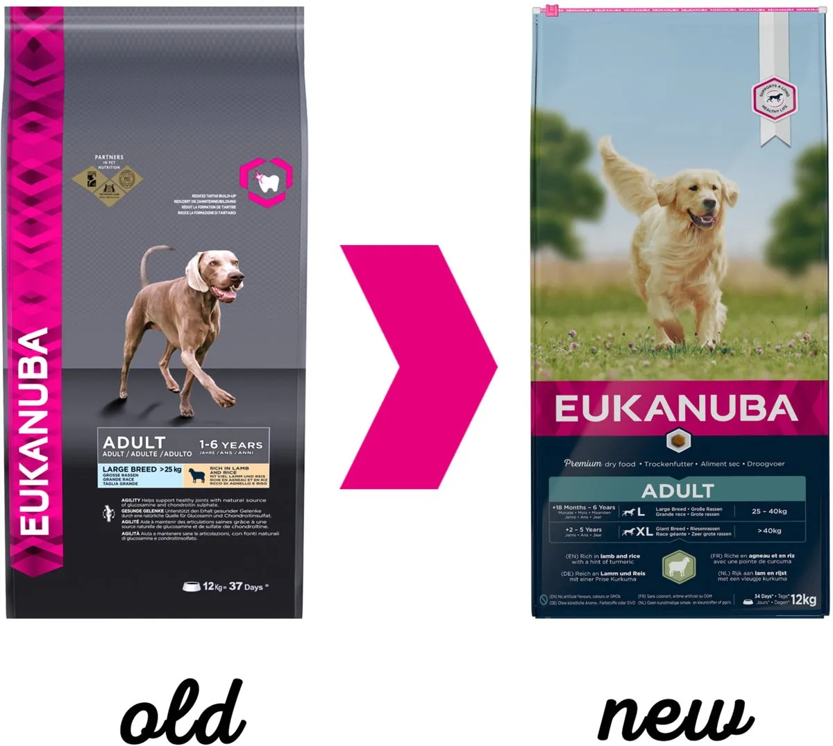Eukanuba Adult Large Breed Lam & Rijst Hondenvoer 12kg