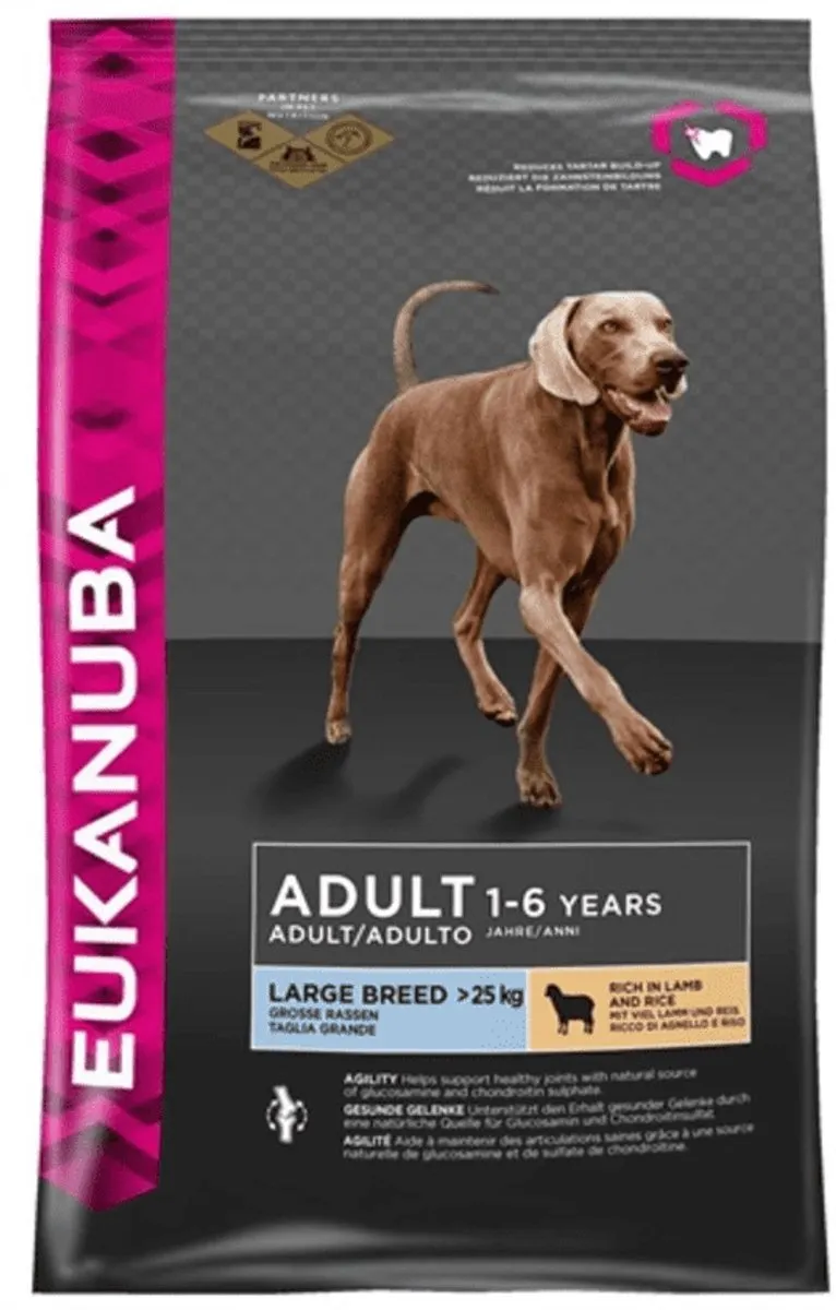 Eukanuba Adult Large Breed Lam & Rijst Hondenvoer 12kg