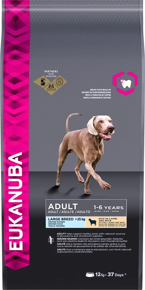 Eukanuba Adult Large Breed Lam & Rijst Hondenvoer 12kg