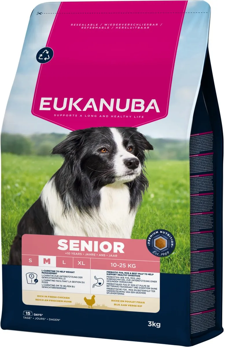 Eukanuba Senior Medium Breed Kip Hondenbrokken 3kg