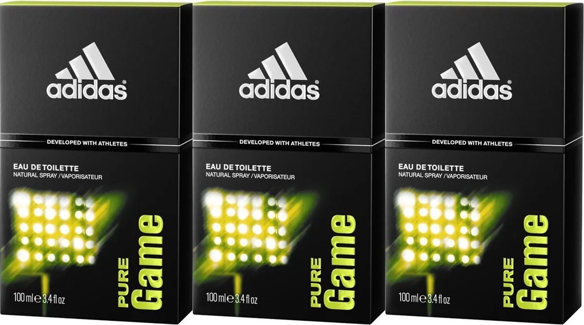 adidas Pure Game Eau de Toilette - 3x100ml