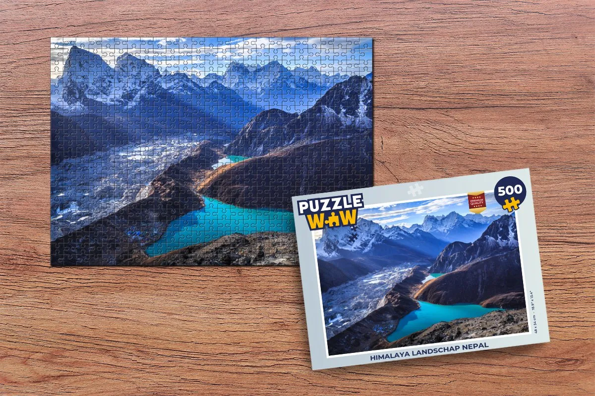 PuzzleWow Himalaya Landschap Nepal Legpuzzel 500 Stuks - Multicolor