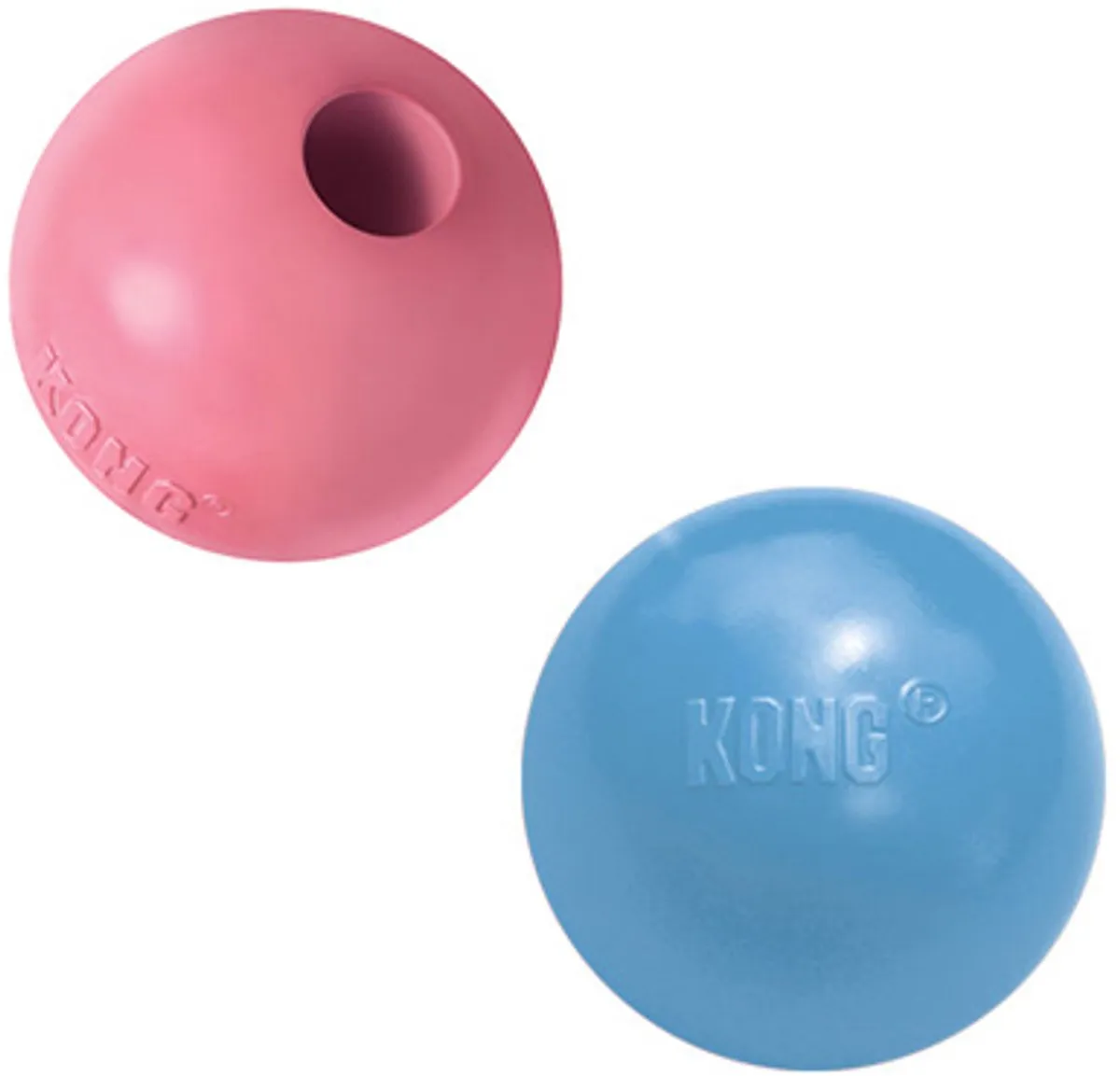 KONG Puppy Bal Assorti S - Blauw/Rood