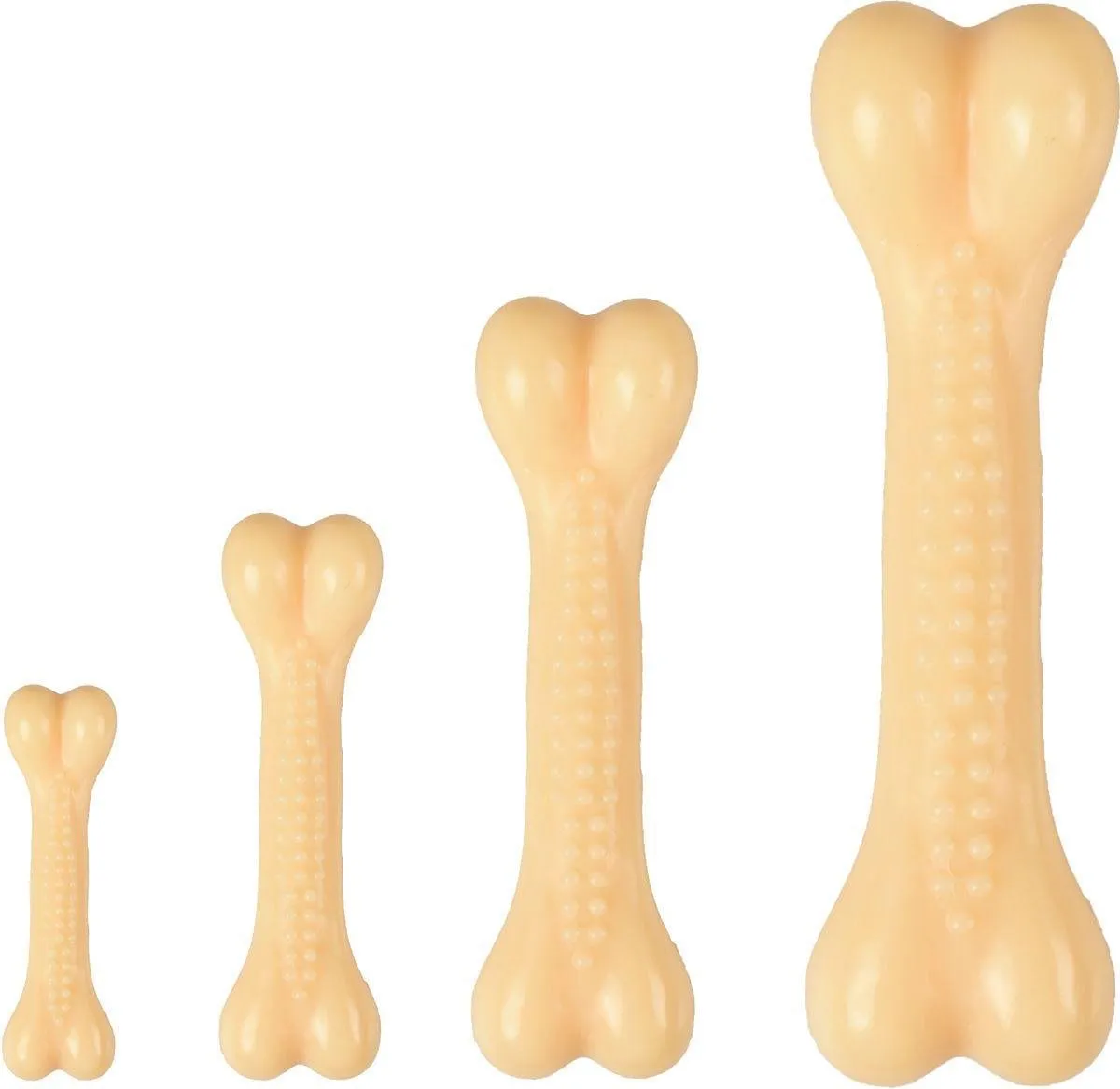 Flamingo Nylon Boney Hondenspeelgoed - Crème M