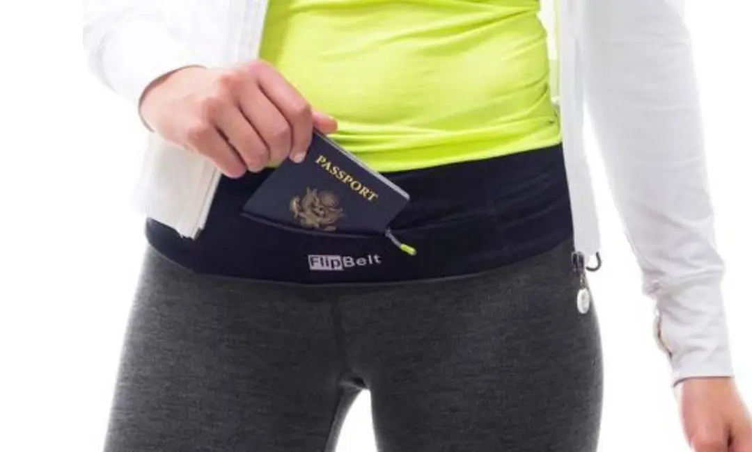 FlipBelt Zipper Hardloopriem - 4 Vakken - Carbon XL - afbeelding 6 van 6