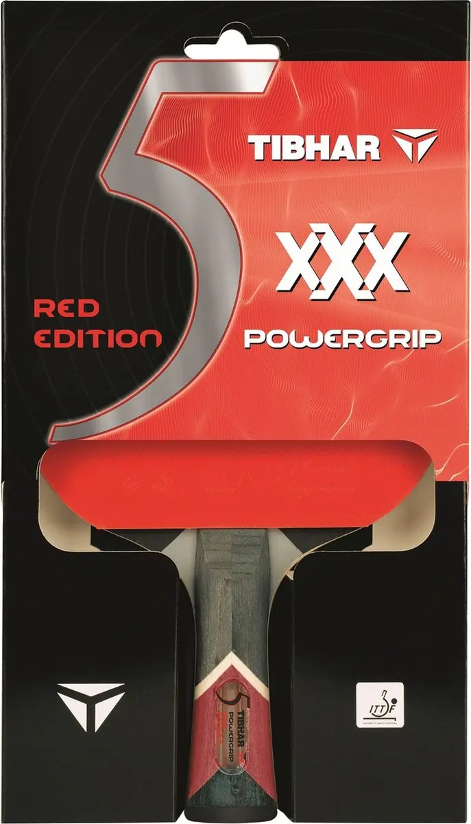 Tibhar XXX Powergrip Red Edition Tafeltennisracket - afbeelding 3 van 5