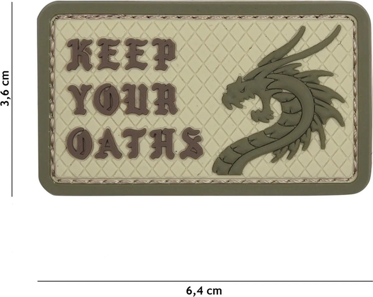101 Inc Embleem 3D PVC Keep Your Oaths Coyote