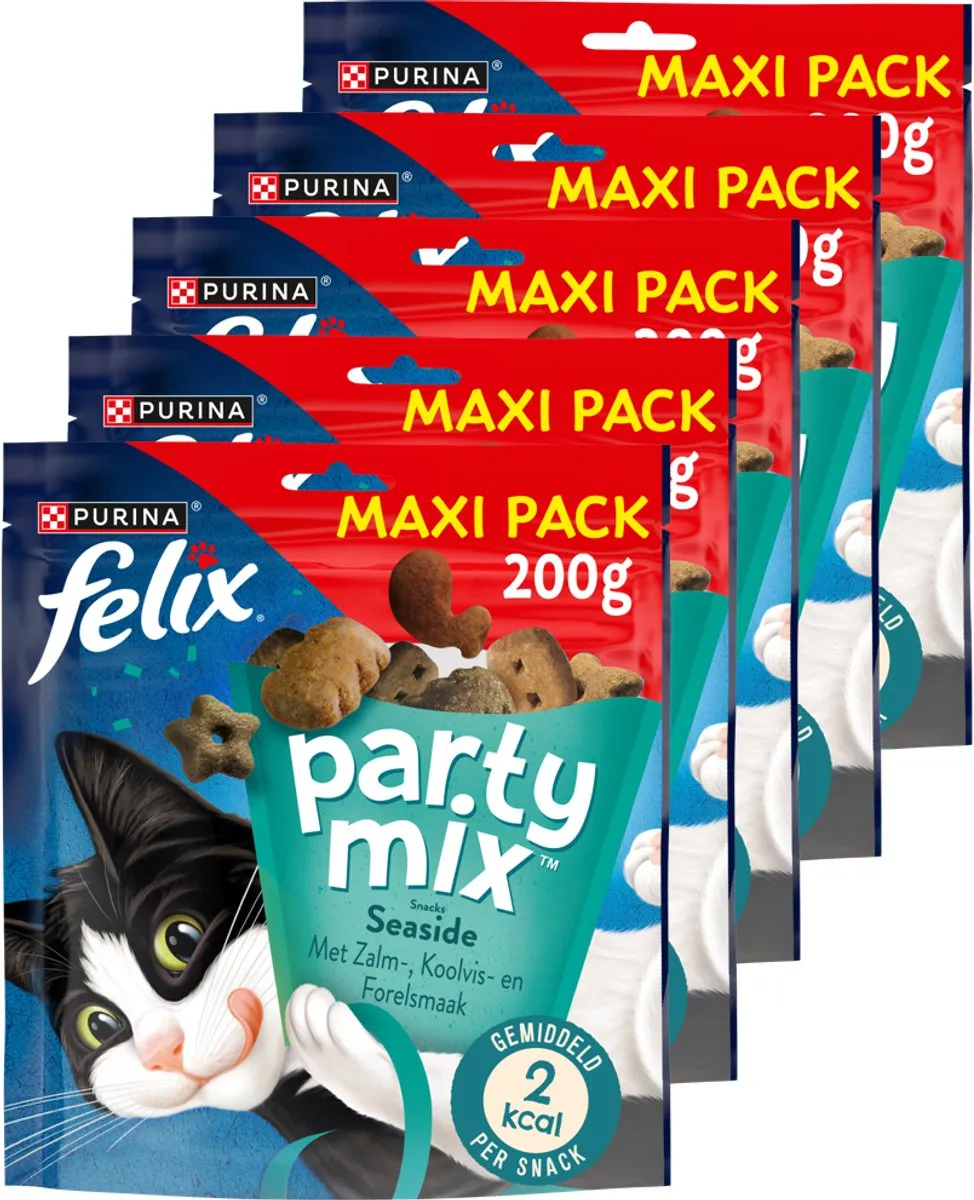 Felix Party Mix Seaside Kattensnacks - 5x200g