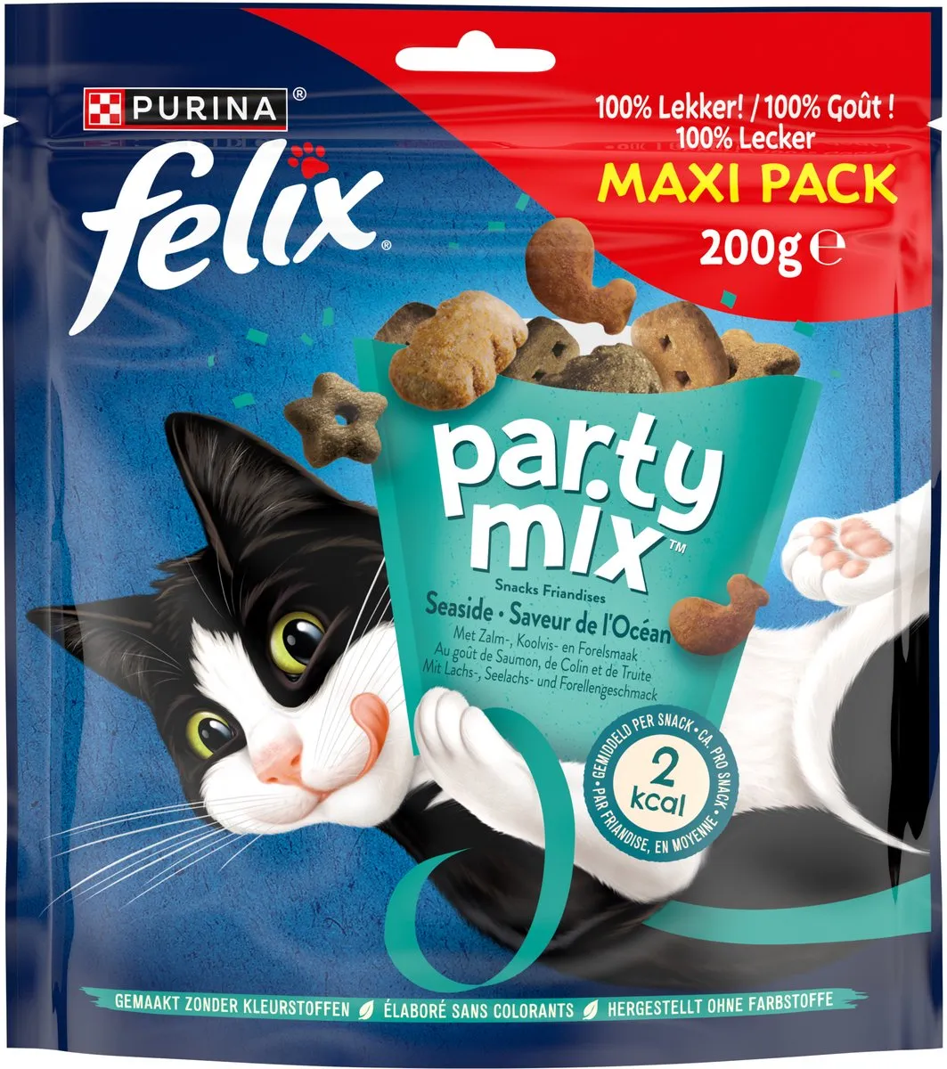 Felix Party Mix Seaside Kattensnacks - 5x200g