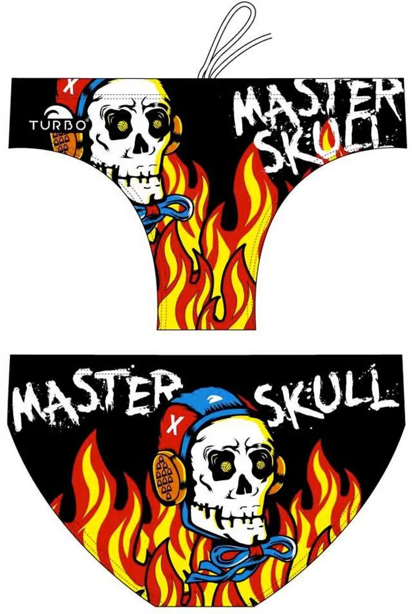 Turbo Master Halloween Skulls Zwemslip Zwart S Man