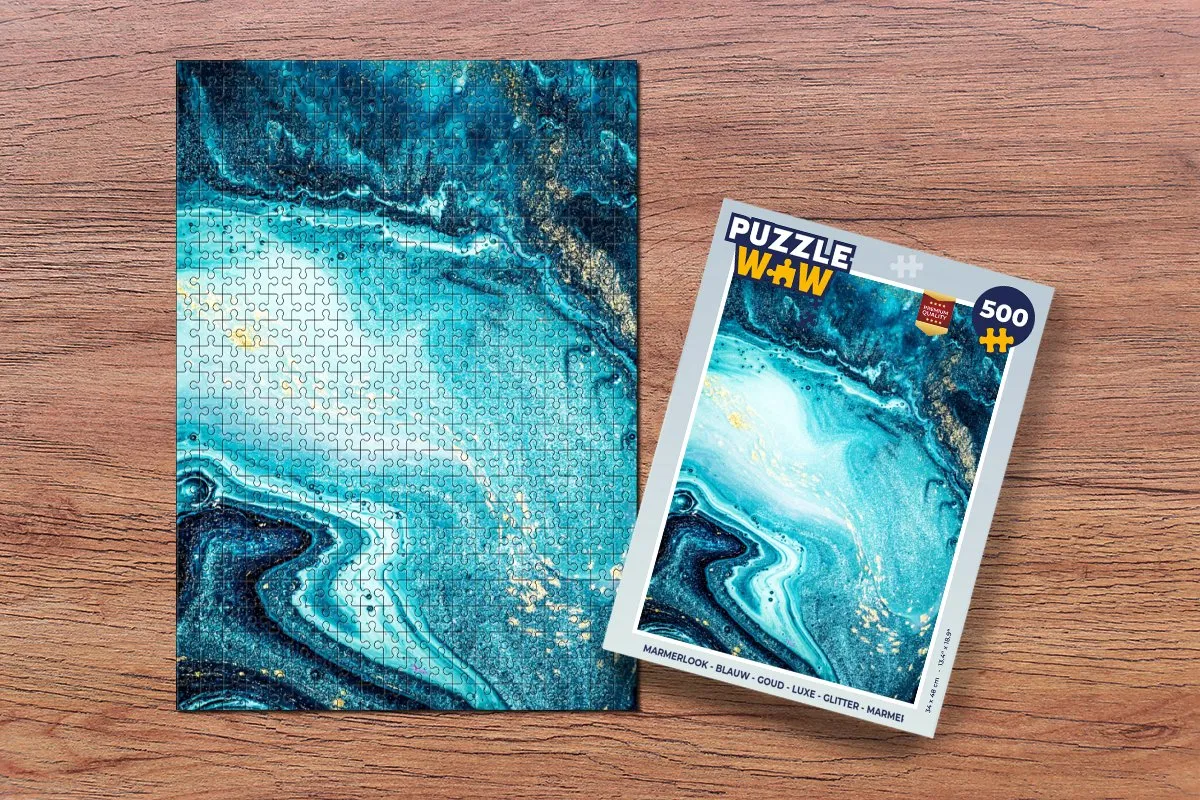 PuzzleWow Marmerlook Legpuzzel 500 Stuks - Multicolor