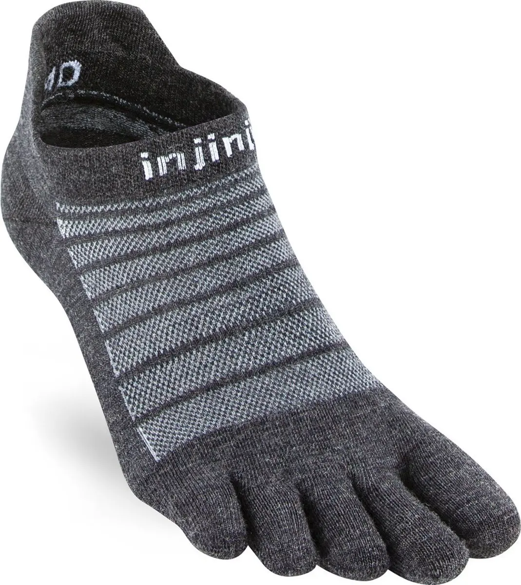 Injinji Run No-Show Wol Teensokken - Grijs - afbeelding 4 van 5