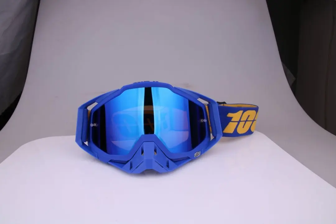 Motorbril/anti-UV antislipbril/racebril/skibril/motorfiets, off-road racen, ATV, ATV spons stofdichte bril/bril voor buitenactiviteiten voor volwassenen Blauw