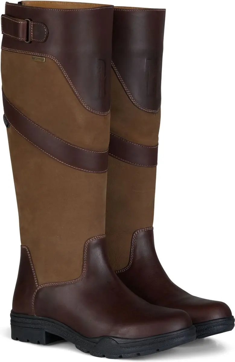 Horze Waterford Waterdicht Countrylaarzen, Dark Brown/Dark Brown, 37