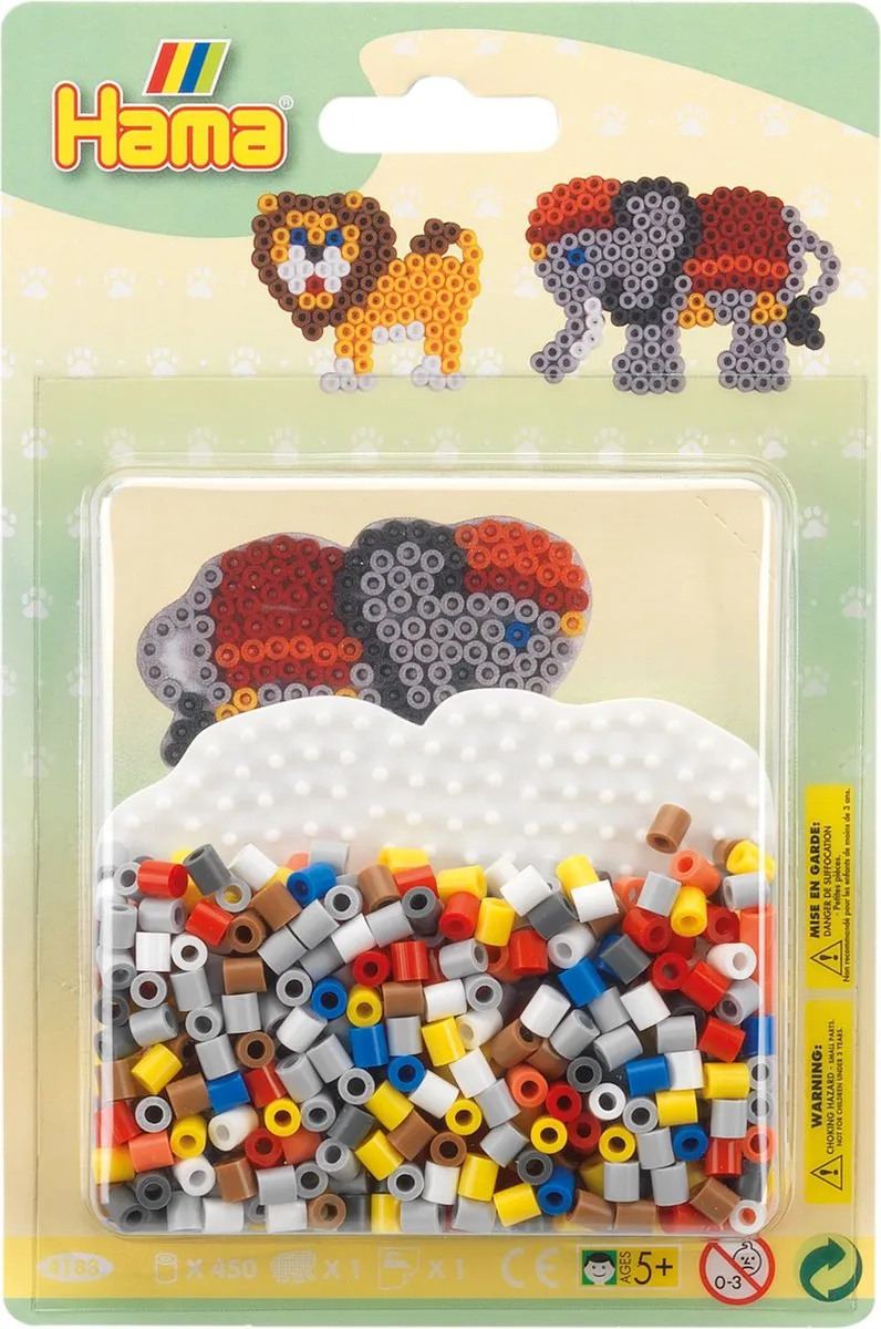 Hama Strijkkralen Set Wilde Dieren - 4000 Stukken - 6 Kleuren - afbeelding 2 van 2