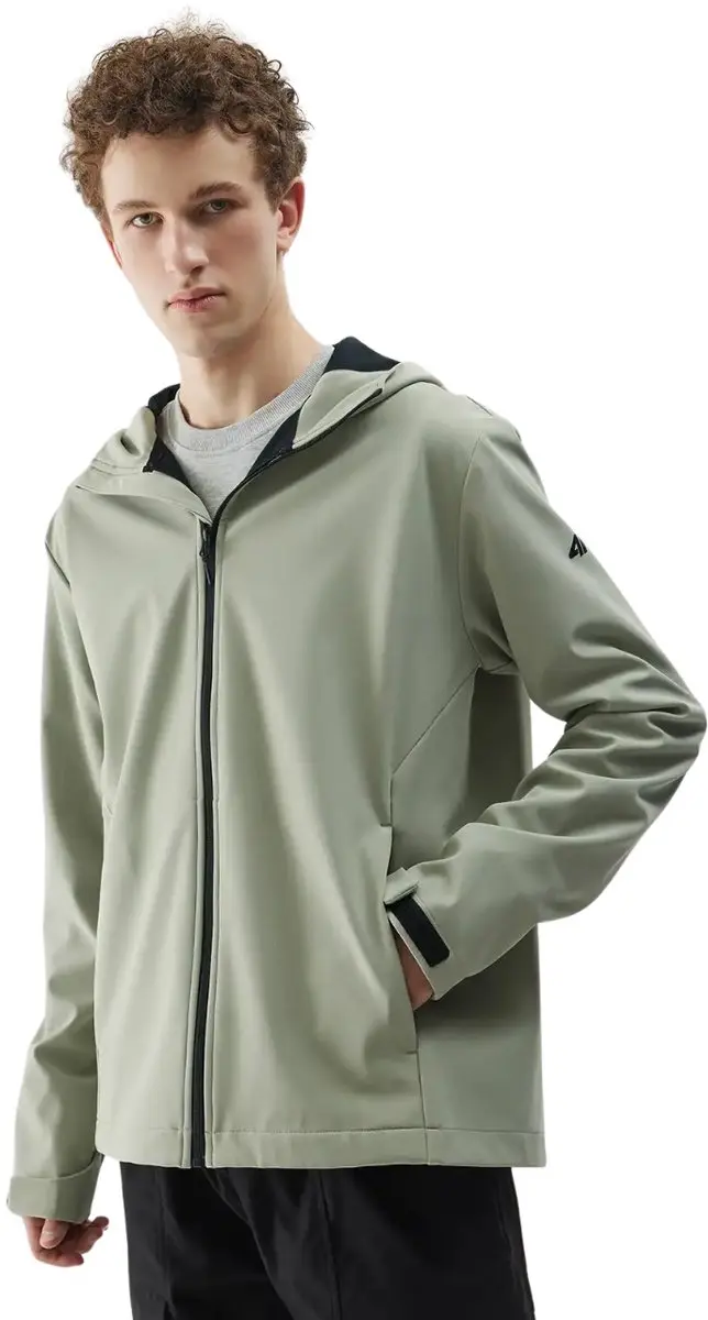 4F Jas Heren softshell Olijfgroen