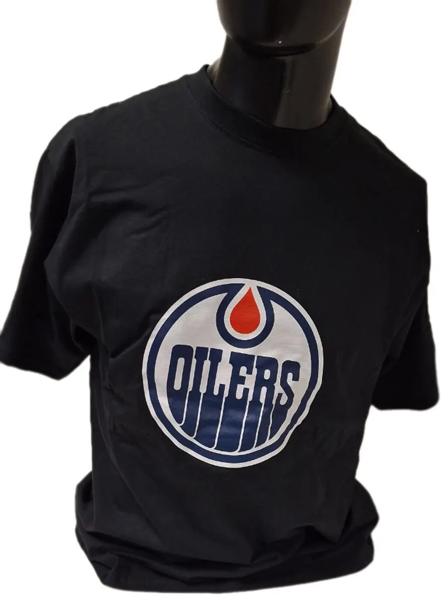 EDMONTON OILERS-T-SHIRT-BLACK-L