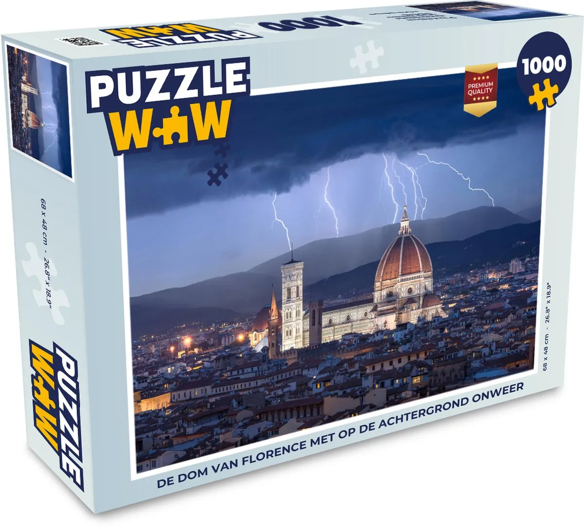 PuzzleWow Florence Kathedraal Onweer Legpuzzel 1000 Stuks
