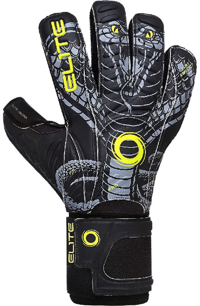 Elite Sport Vibora Keepershandschoenen - Zwart/Fluogeel - afbeelding 3 van 6