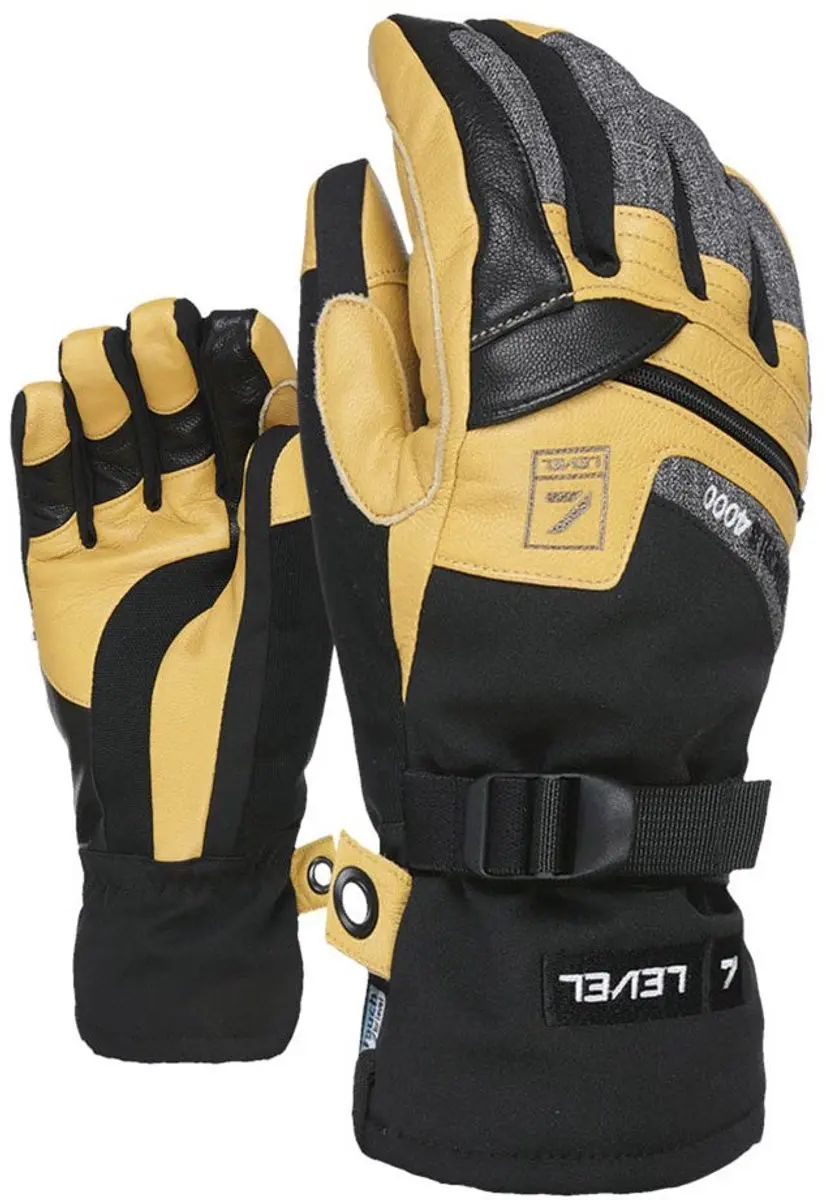 Level Ranger Leather Handschoenen Geel,Zwart 2XL Man