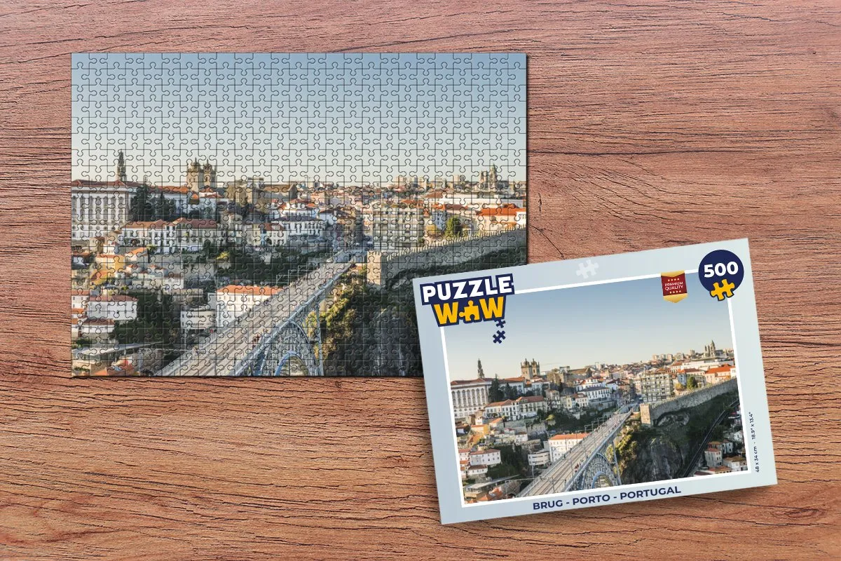 PuzzleWow Porto Portugal Legpuzzel 500 Stuks - Multicolor