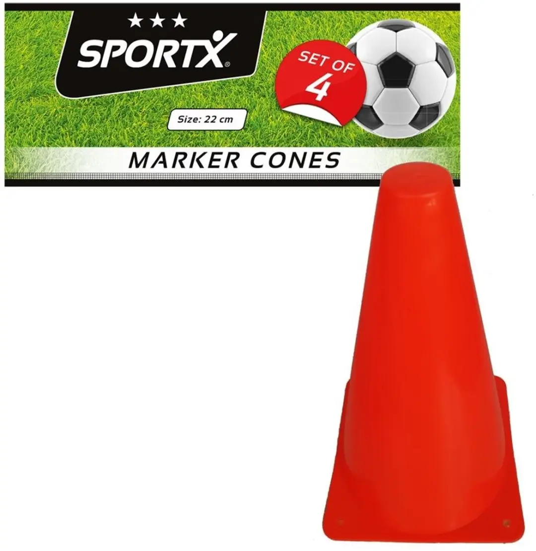 SportX Pionnen 4 St. 22cm - Oranje - afbeelding 5 van 6