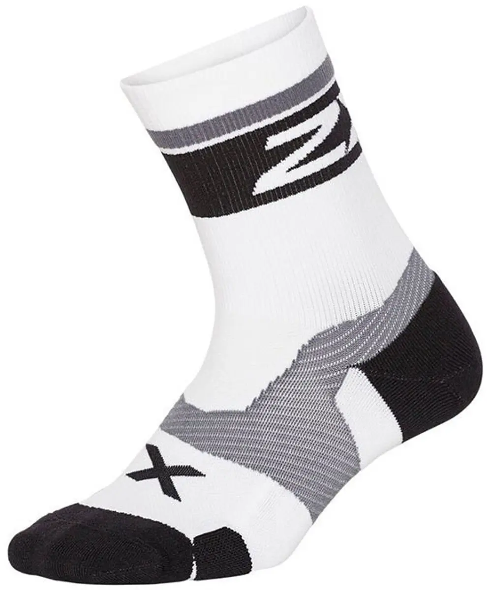 2XU Vectr Cushion Crew Sokken - XL - Wit/Zwart
