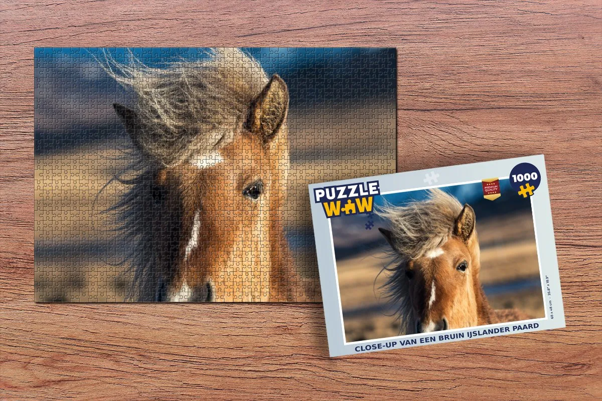 PuzzleWow Legpuzzel IJslander Paard 1000 Stuks - Multicolor