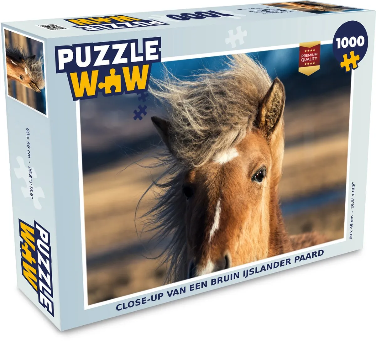 PuzzleWow Legpuzzel IJslander Paard 1000 Stuks