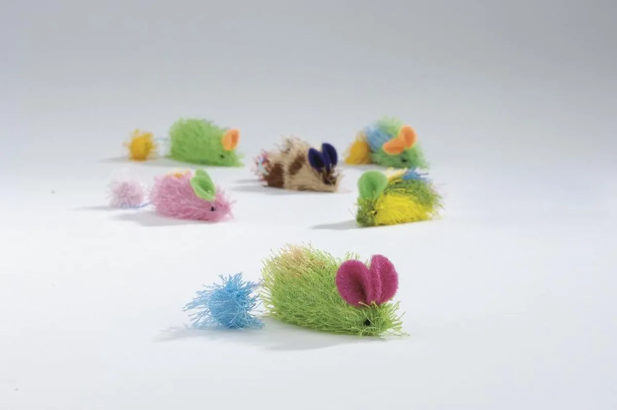 Beeztees Regenboog Muis Langharig - 65cm - afbeelding 2 van 2
