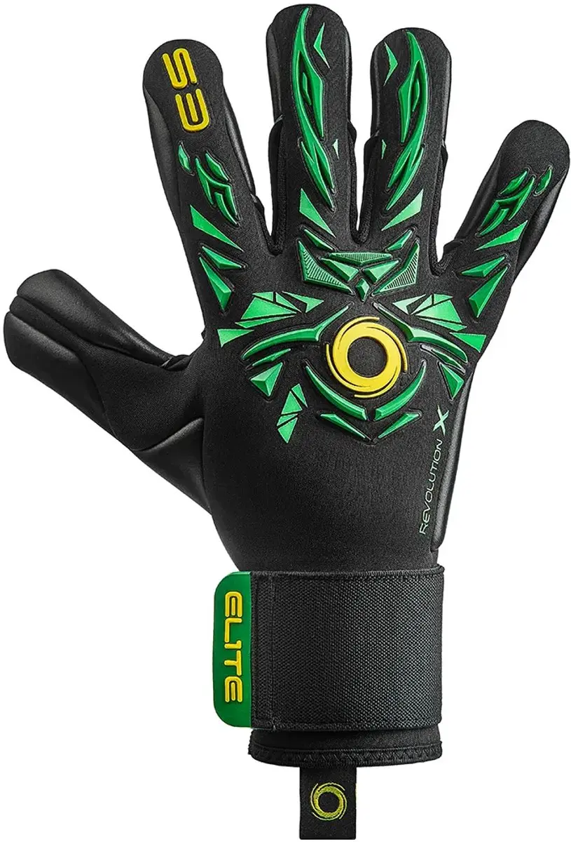 Elite Sport Neo Revolution X Rio Keepershandschoenen - Black/Green/Yellow - afbeelding 2 van 4