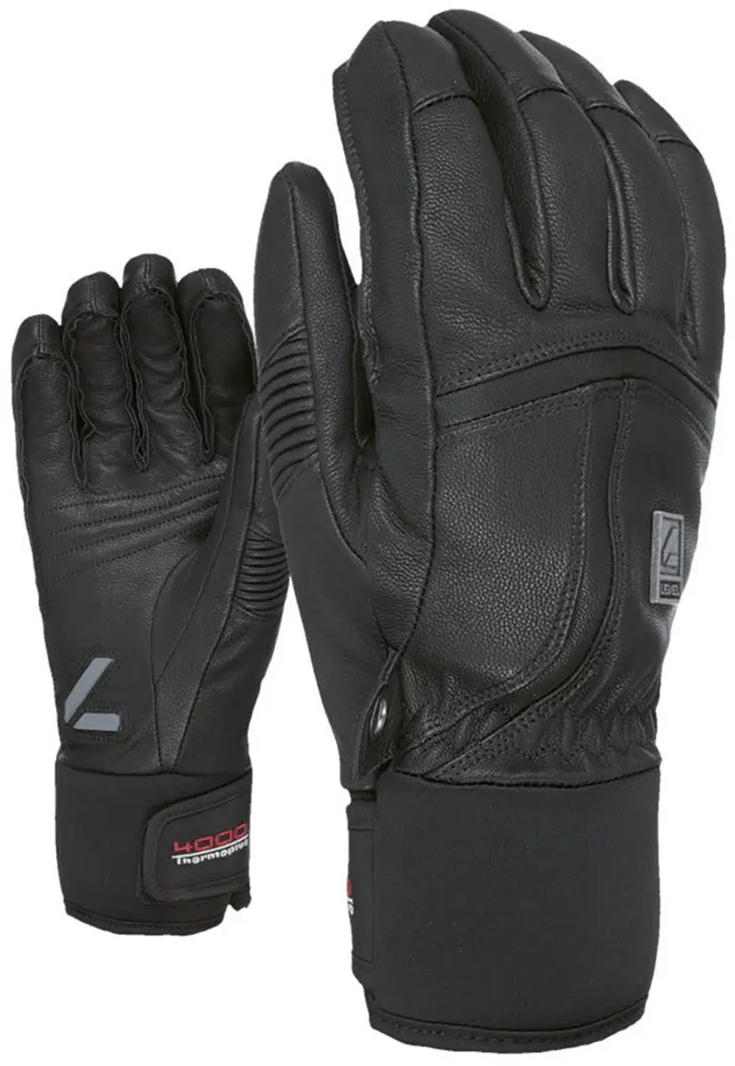 Level Off Piste Leather Handschoenen Zwart S Man