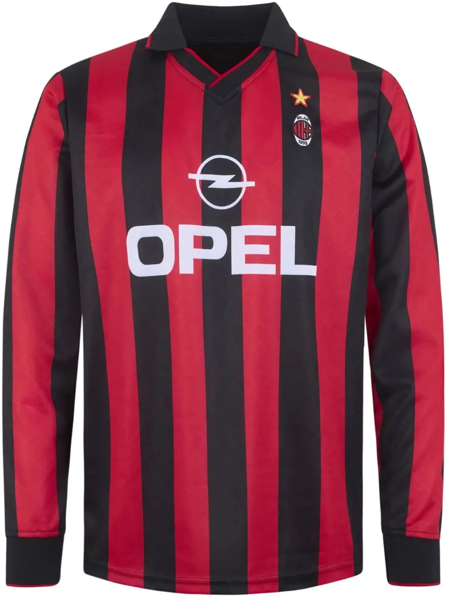 AC Milan Retro Voetbalshirt 1995-1996 (Lange Mouwen)
