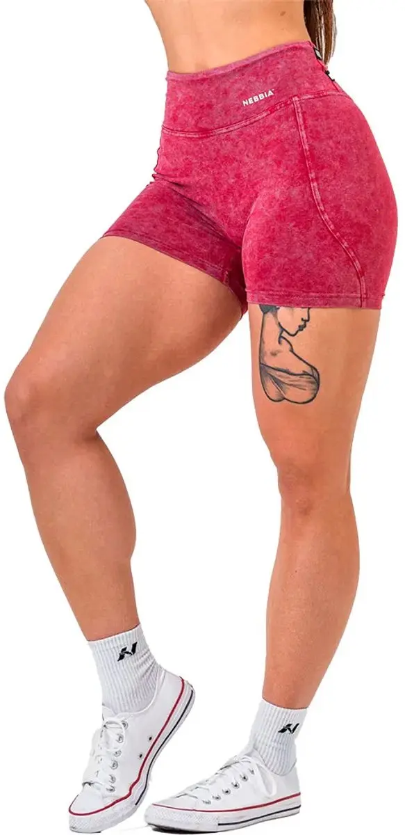 Nebbia Washed High Waisted Heritage 780 Korte Leggings Rood M Vrouw
