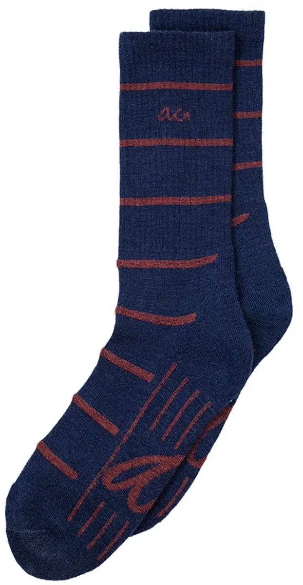 Alfredo Gonzales unisex merino sokken hike stripe thin blauw