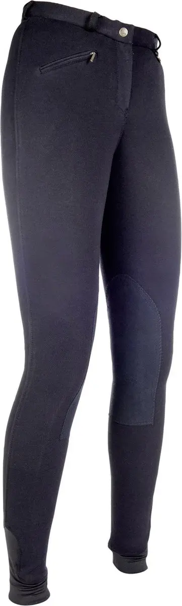 HKM Rijbroek -Penny easy- met softline knievlak zwart/zwart 38