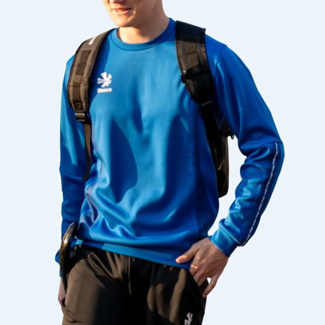 Reece Shift Round Neck Top Sporttrui - Blauw - XL - afbeelding 2 van 6