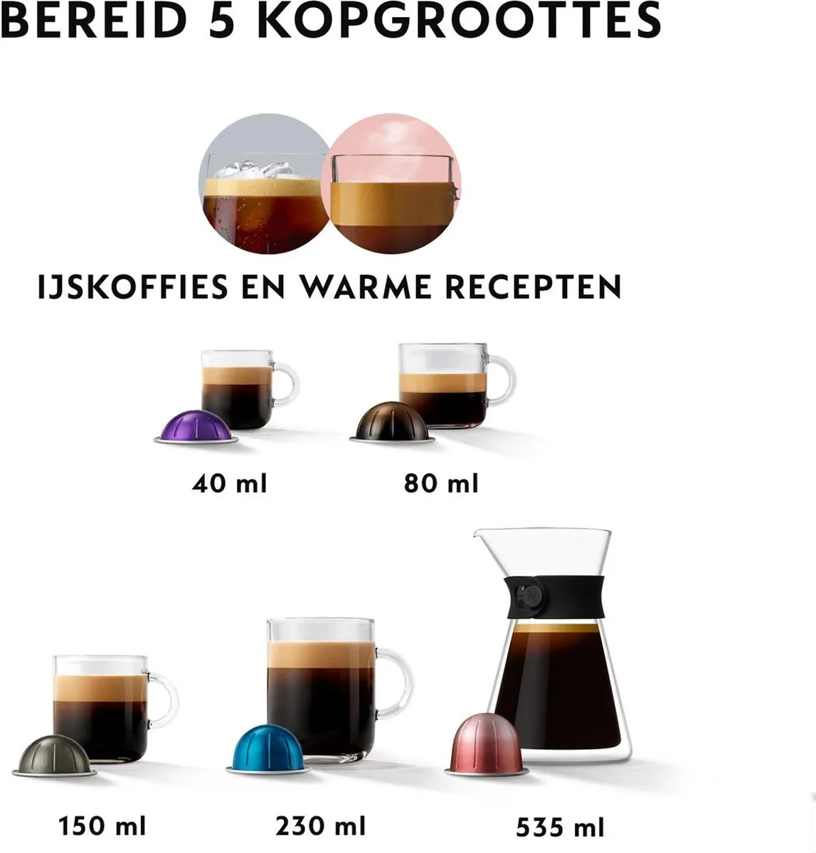 De’Longhi Nespresso Vertuo Next ENV120.BM Koffiecupmachine - Zwart