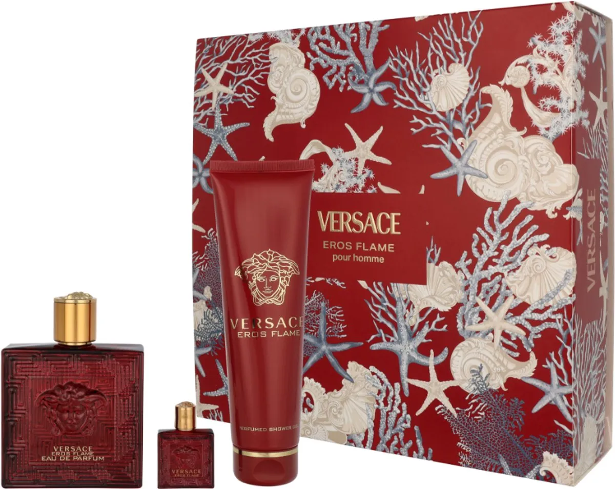Versace Eros Flame Homme Giftset - Eau de parfum 100ml & Douchegel 150ml