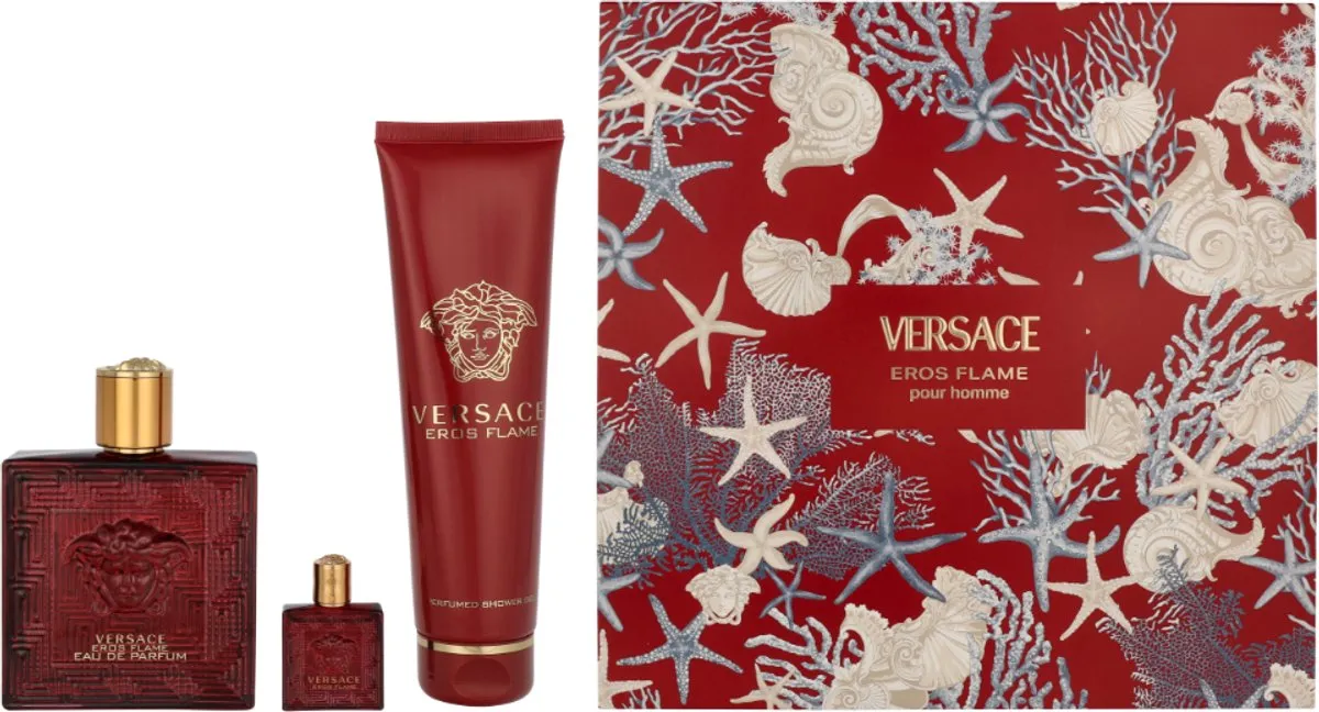 Versace Eros Flame Homme Giftset - Eau de parfum 100ml & Douchegel 150ml