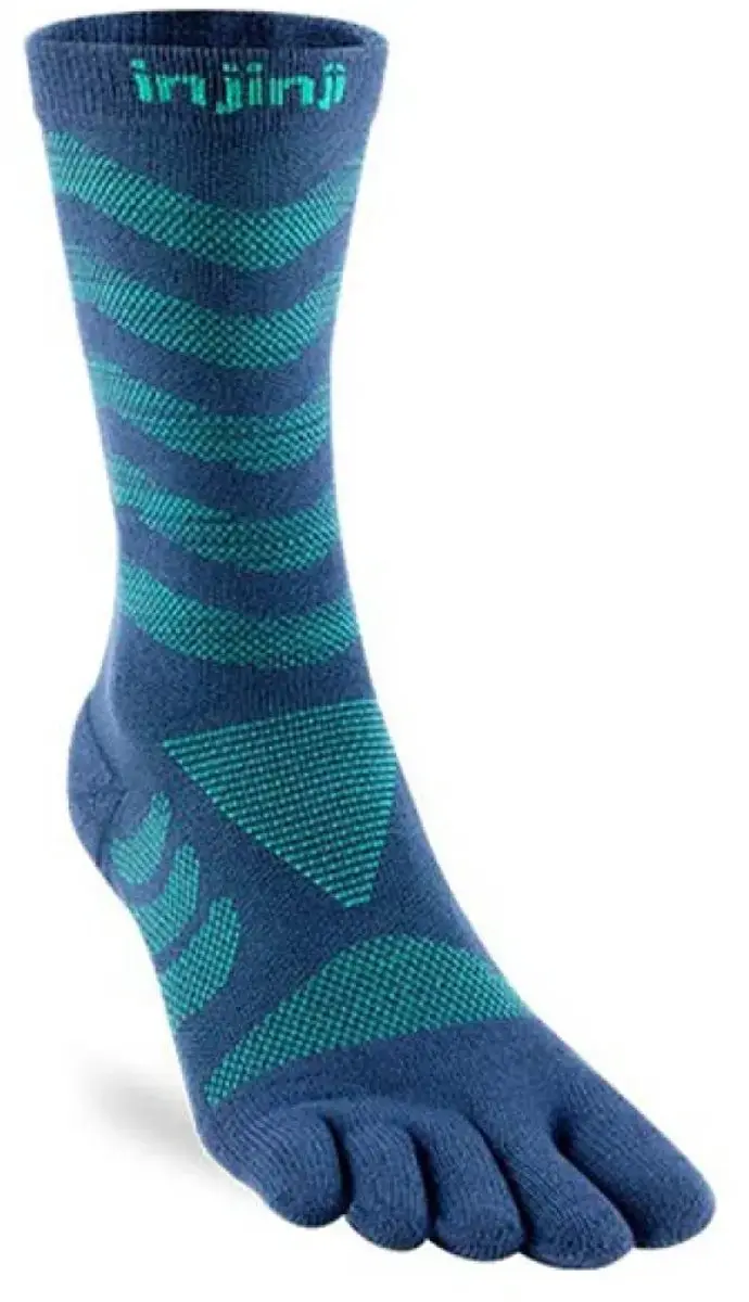 Injinji Ultra Run Crew Dames - Diep Blauw/Groen - afbeelding 5 van 6