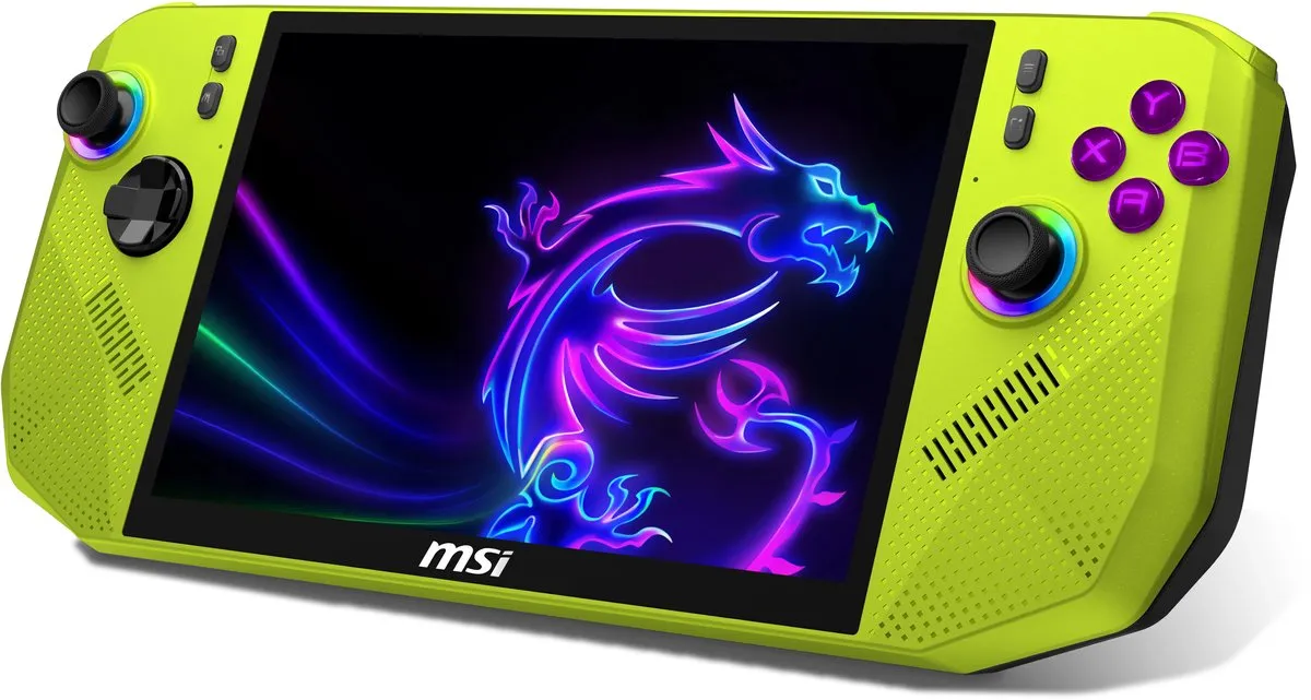 MSI Handheld Claw A8 - Gaming Handheld - AMD Ryzen Z2 Extreme-processor - 8 inch - 1TB SSD - Groen