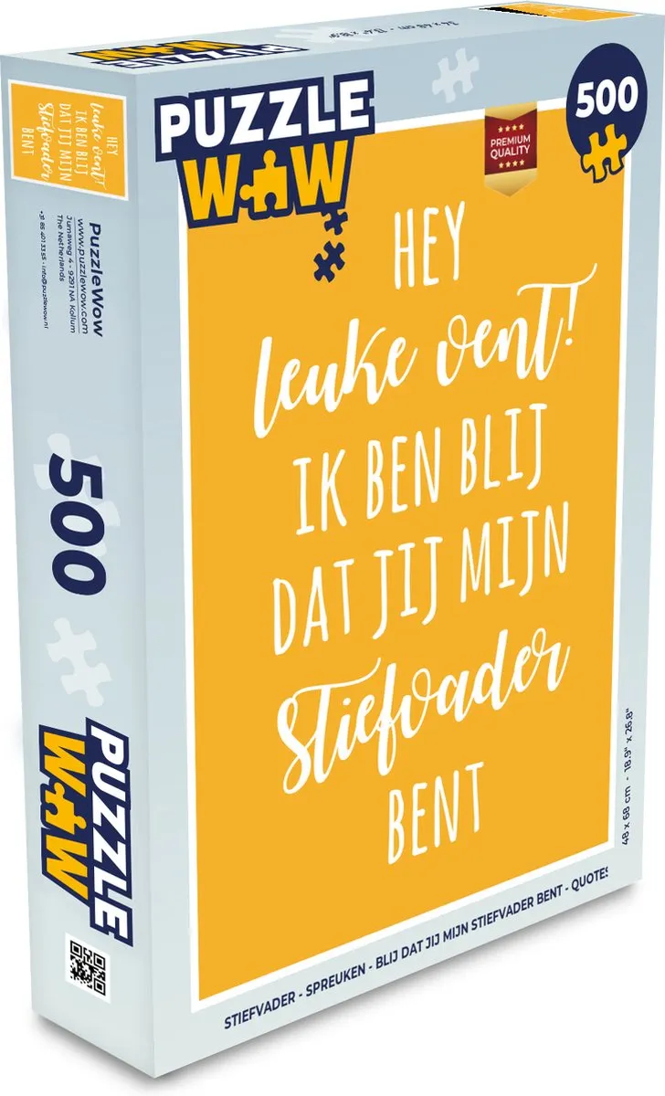 PuzzleWow Stiefvader Legpuzzel 500 Stuks