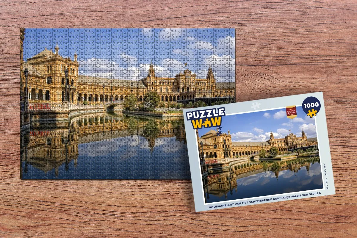 PuzzleWow Sevilla Paleis Legpuzzel 1000 Stuks - Multicolor