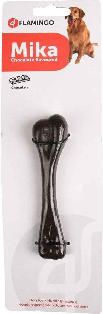 Flamingo Nylon Bot Hondenspeelgoed - Bruin 13cm