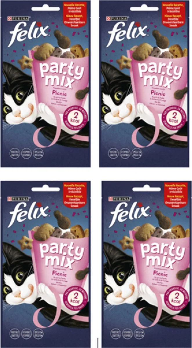 Felix Party Mix Kattensnacks - 240g (4x60g)