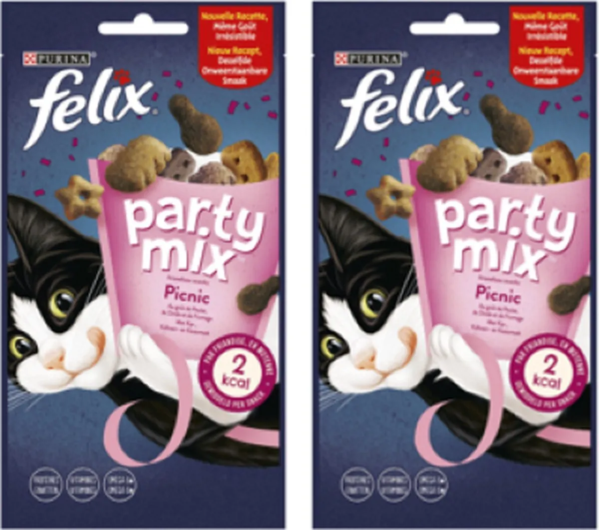Felix Party Mix Kattensnacks - 240g (4x60g)